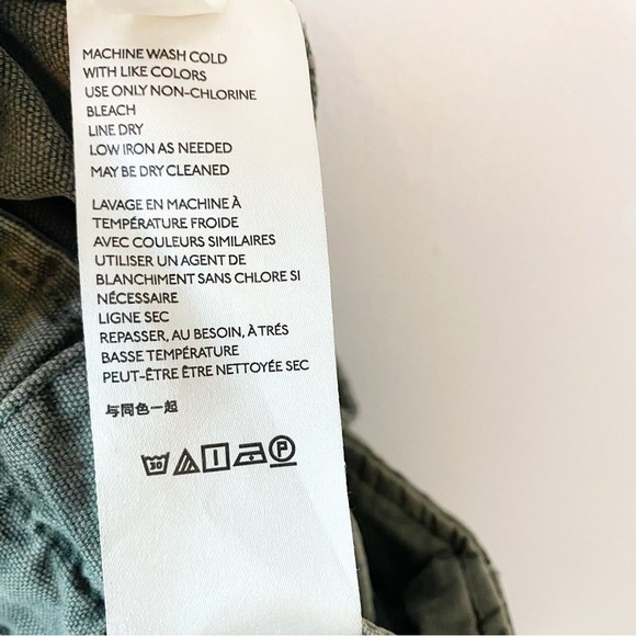 FREE PEOPLE Margate Pleated Paperbag Olive Green Relaxed Trousers - Picture 9 of 11